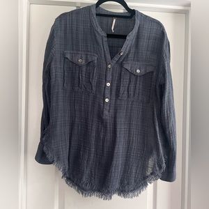 Free People no collar Muslim cloth Henley